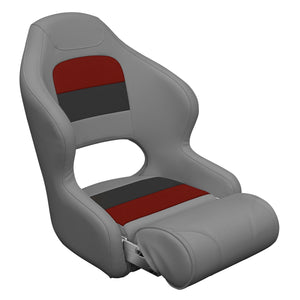 Wise Deluxe Series Pontoon Bucket seat with Flip Up Bolster